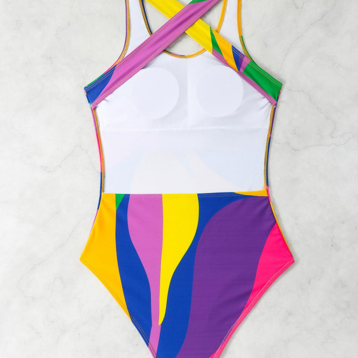 Damen Sportliches Bikini-Set mit farbenfrohen Grafiken Drune