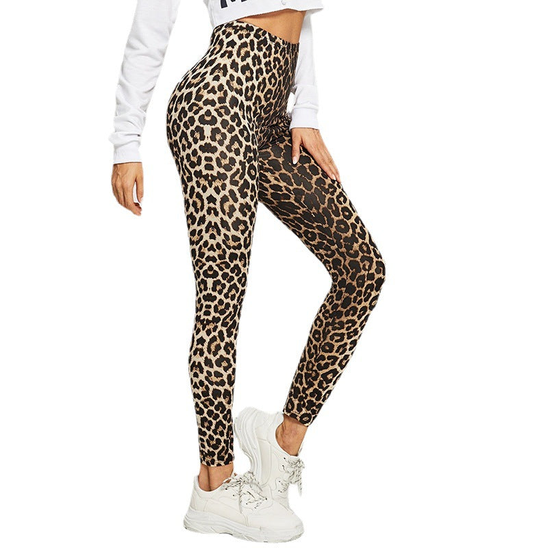 Damen Elegante Leggings im modischen Leopardenmuster Drune