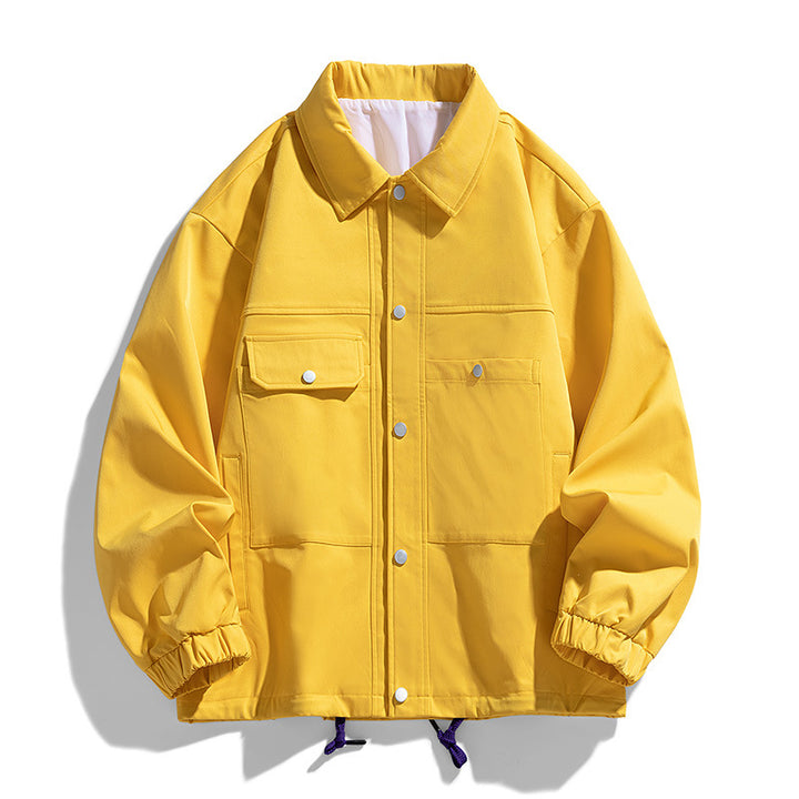 Herren Kunstvelours‑Bomberjacke im Oversize‑Boxy‑Cut mit Zwei‑Wege‑Reißverschluss & elastischem Saum Drune