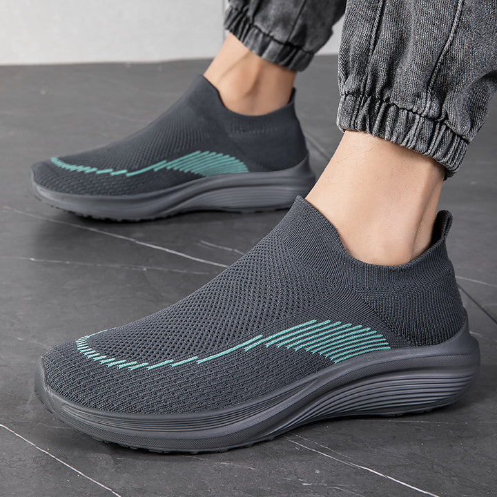 Herren nan sockenähnliche Strick-Sneaker mit nahtlosem Obermaterial und stoßdämpfender Sohle Drune