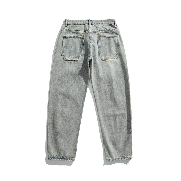 Damen High‑Waist Relaxed-Jeans mit Distressed-Details und tailliertem Knöchelabschluss Drune