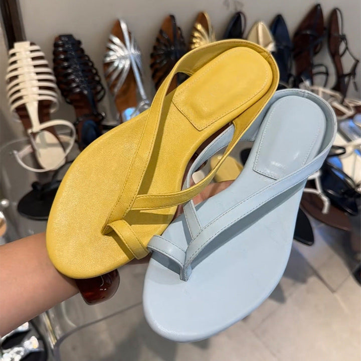 Damen Elegante Zehentrenner-Sandalen mit modischem Riemendesign Drune