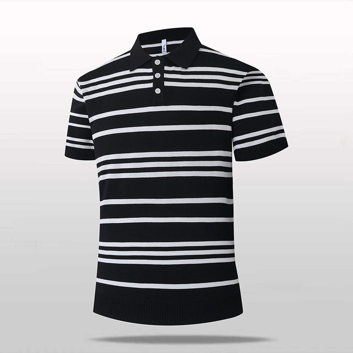 Herren Modisches kurzärmliges Poloshirt mit Streifen Drune