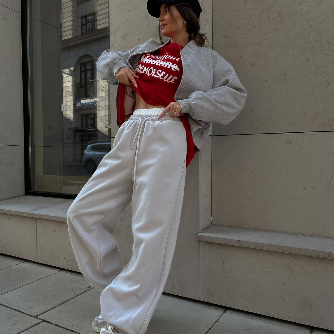 Damen lässige Collegejacke mit komfortabler Passform und funktionalen Details Drune