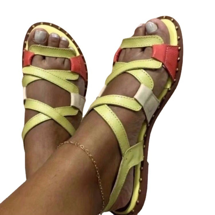 Damen Sandalen mit geflochtenem Riemendesign und bequemem Fußbett Drune
