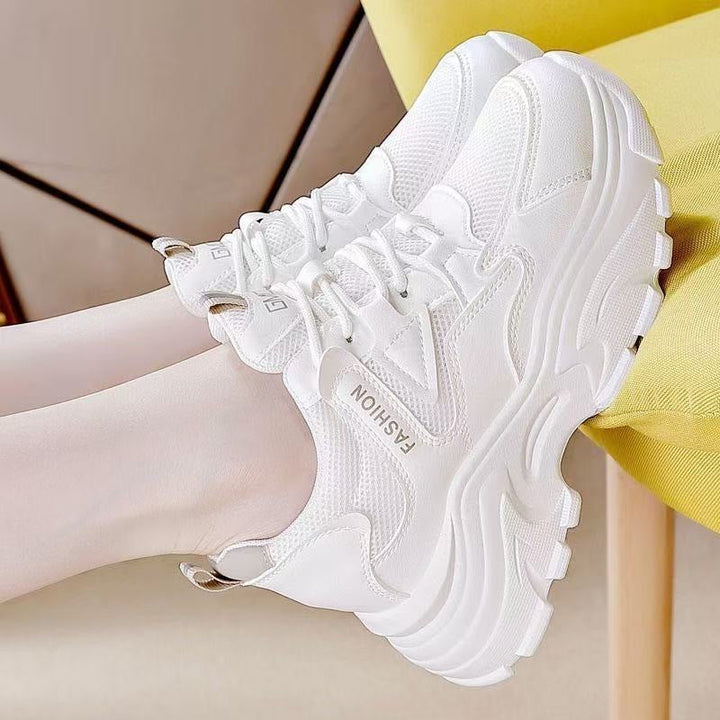 Damen Chunky Sneakers mit sportlichem Design und atmungsaktiver Obermaterialkombination Drune