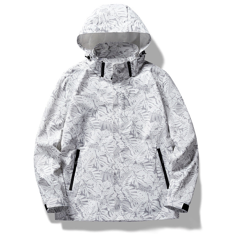 Herren Atmungsaktive Wind- und Wasserabweisende Outdoor-Jacke Drune