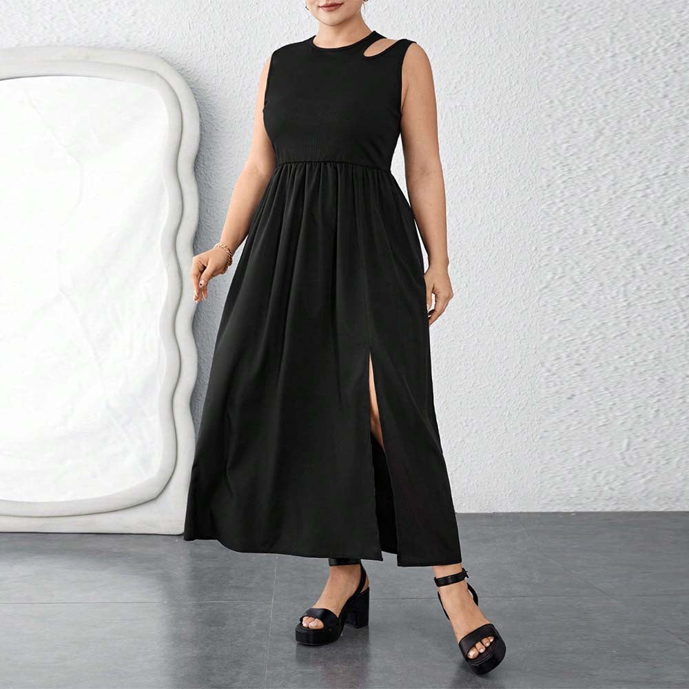Damen Maxikleid mit seitlichem Schlitz und elegantem Design Drune