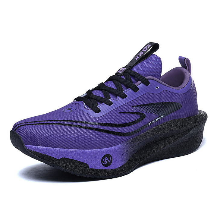 Unisex fließende Race-Performance-Sneaker mit hochprofilierter reaktiver Schaum-Zwischensohle und nahtlosem Leichtstrick-Obermaterial Drune
