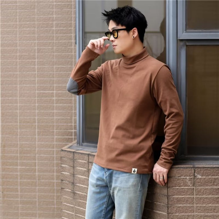 Herren Hochkragenpullover aus weichem Material Drune