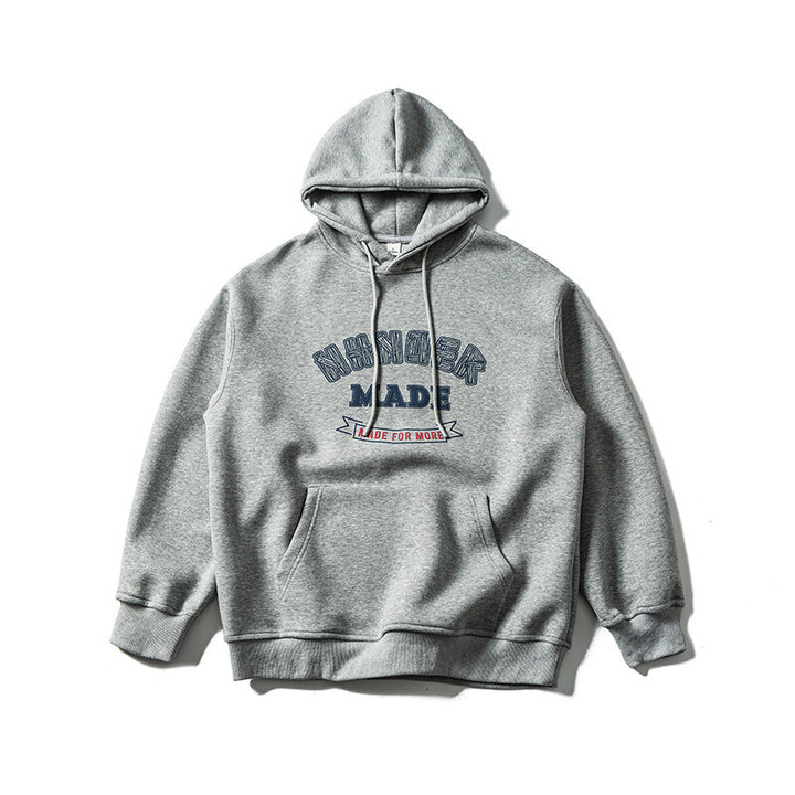 Unisex Kapuzenpullover im Oversize-College-Look mit Kängurutasche Drune