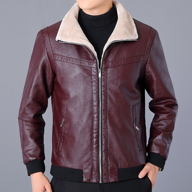 Herren Kunstlederjacke mit Teddyfutter Drune 1787738674