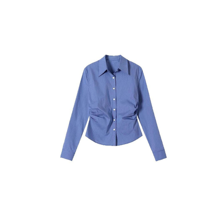Damen Klassische Hemdbluse mit feinem Streifenmuster Drune