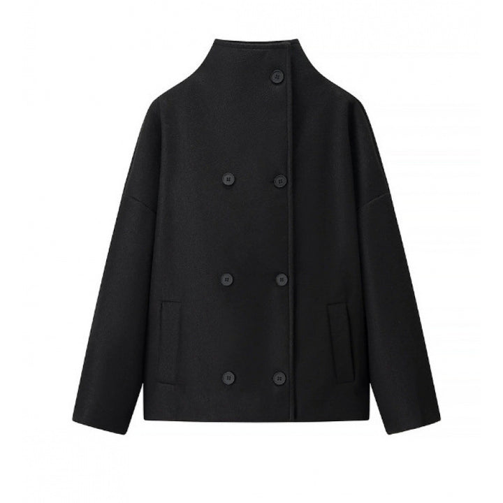 Drune | Trenchcoat Kurz Übergröße Wolltrenchcoat Damenjacke