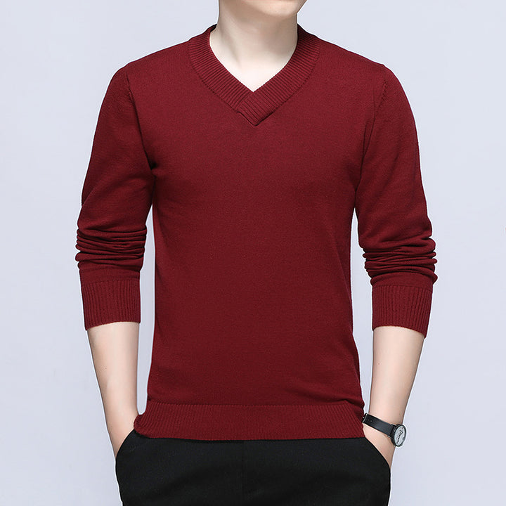 Herren Eleganter V-Ausschnitt Pullover Drune