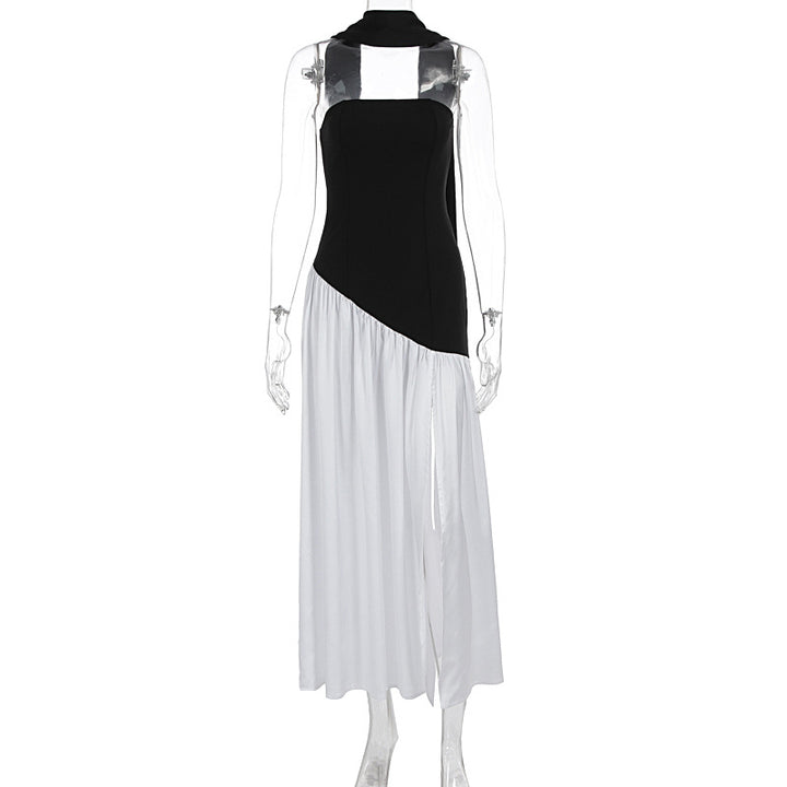 Damen Maxi-Kleid mit elegantem schulterfreiem Design und asymmetrischem Schnitt Drune