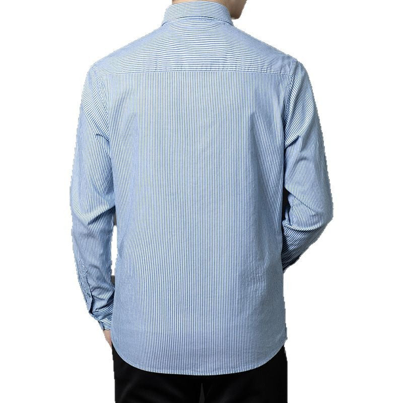Herren Langarmhemd mit feinem Streifenmuster und bequemer Passform Drune