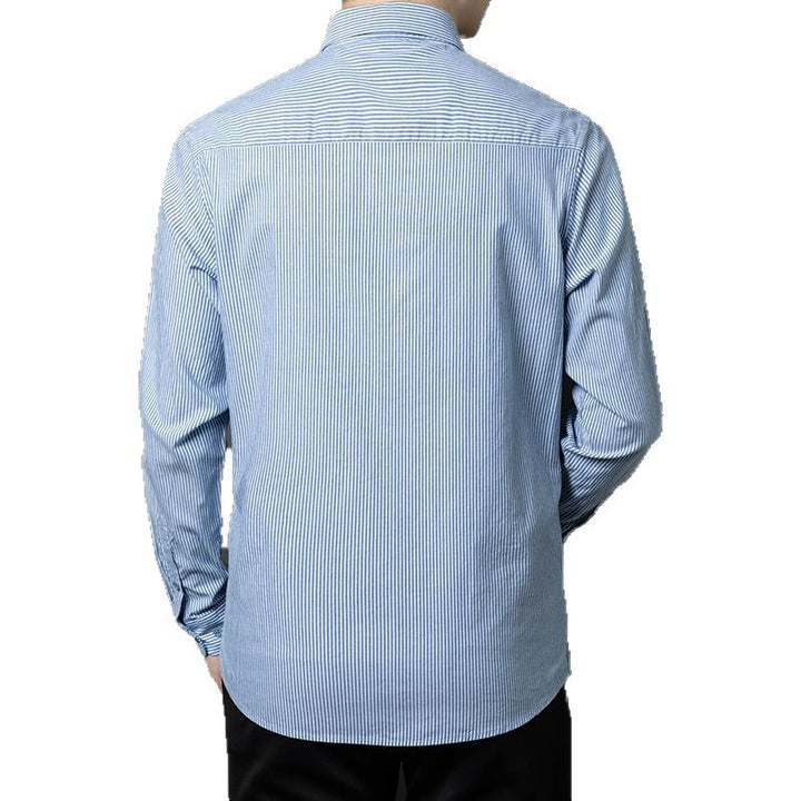 Herren Langarmhemd mit feinem Streifenmuster und bequemer Passform Drune