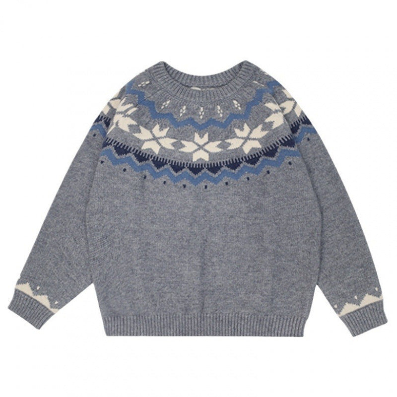 Damen Kuscheliger Pullover mit winterlichem Muster Drune