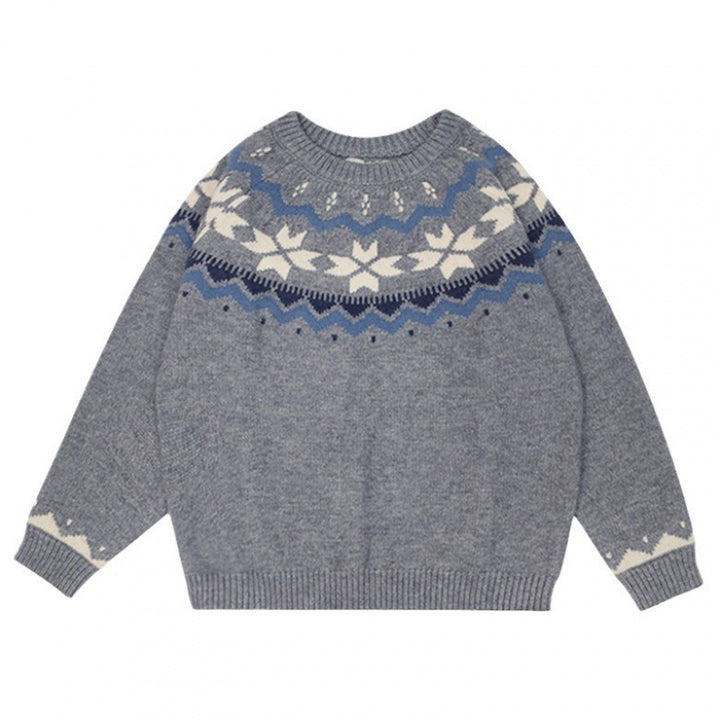 Damen Kuscheliger Pullover mit winterlichem Muster Drune