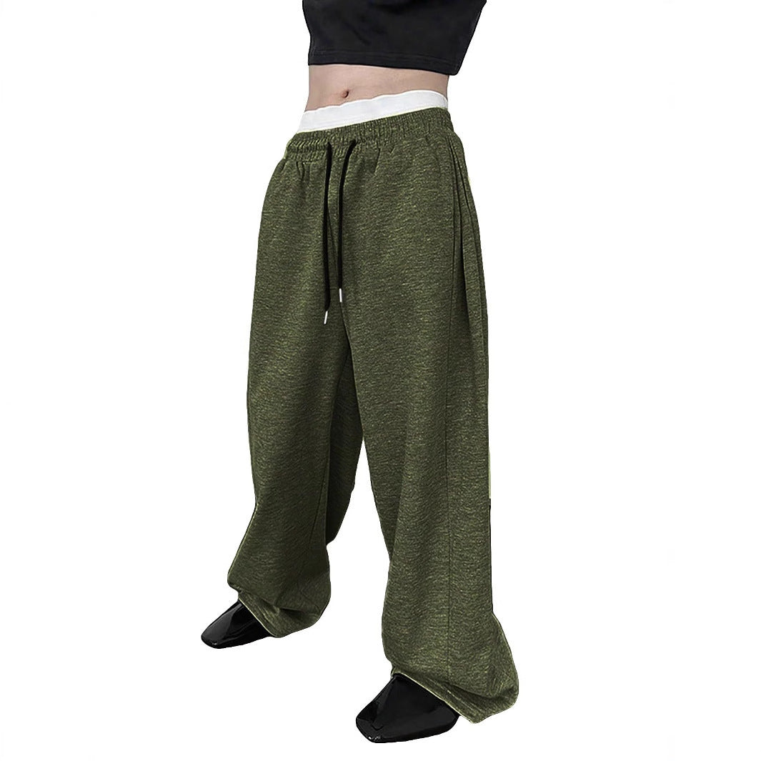 Unisex weite Sweatpants mit elastischem Bund, breitem Bein, Kordelzug und verdeckten Seitentaschen Drune