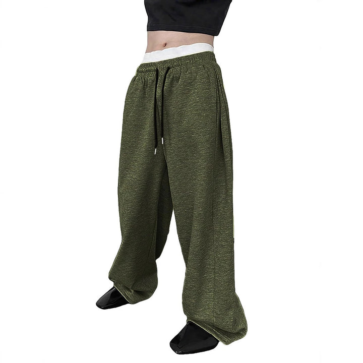 Unisex weite Sweatpants mit elastischem Bund, breitem Bein, Kordelzug und verdeckten Seitentaschen Drune