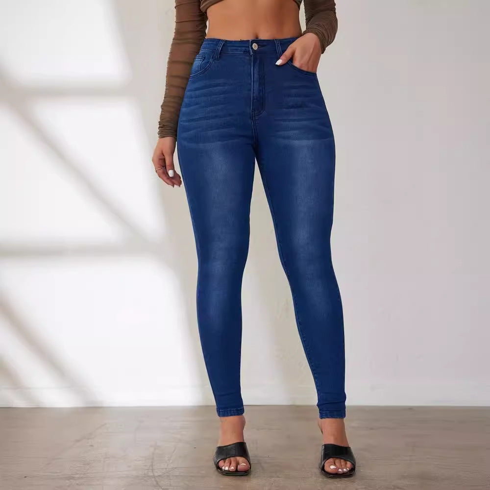 Damen Skinny-Jeans mit hohem Bund und figurbetonter Passform Drune