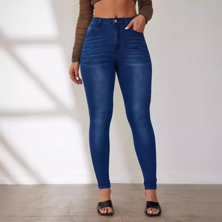 Damen Skinny-Jeans mit hohem Bund und figurbetonter Passform Drune