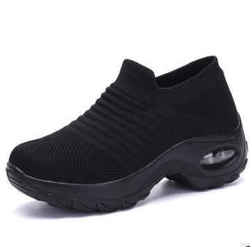 Damen Slip-On Strick-Sneaker mit sockenähnlichem Schaft und Luftkissen-Plateausohle Drune