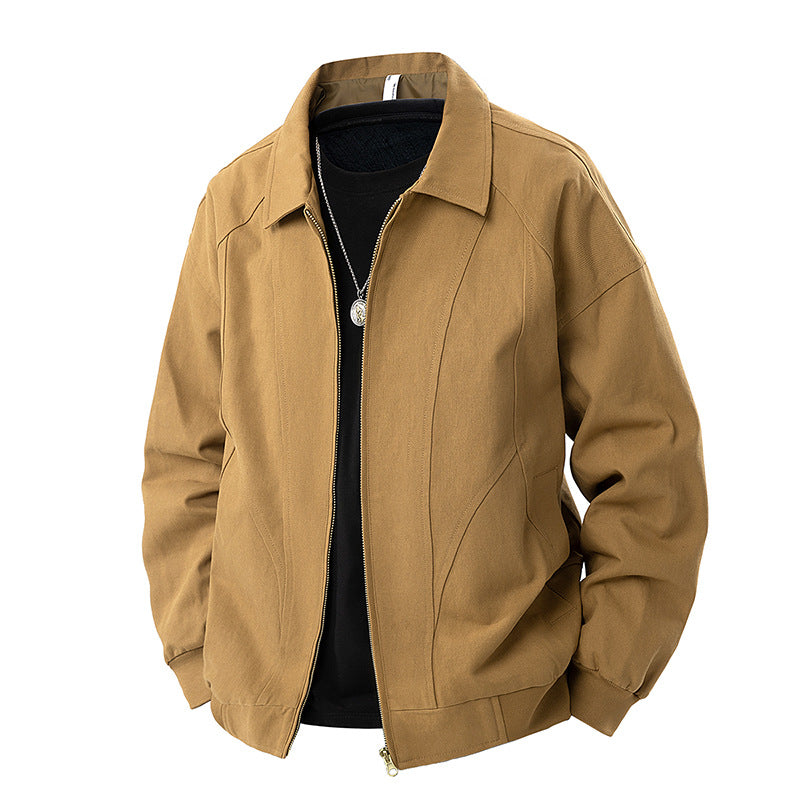 Herren Moderner Blouson mit Hemdkragen, Zwei‑Wege‑Reißverschluss und dezenter Teilungsnaht Drune