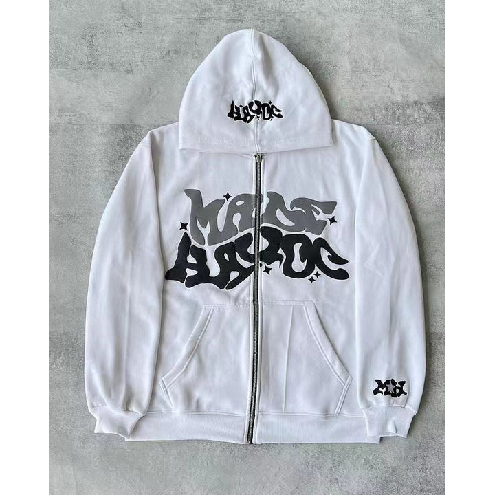 Damen Kapuzenjacke mit grafischem Schriftzug und lässigem Schnitt Drune