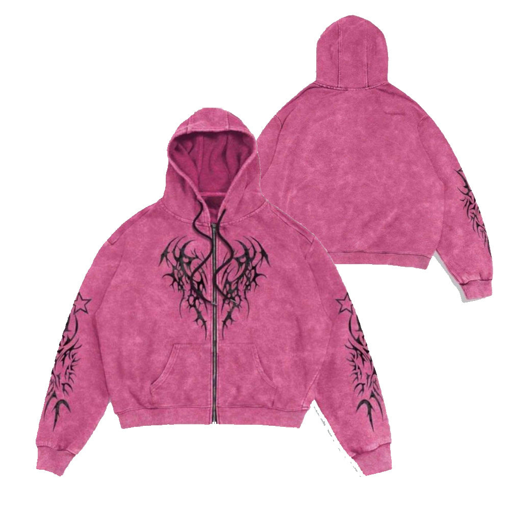 Drune | Hoodie - Oversize Graffiti Print & Y2K Stil