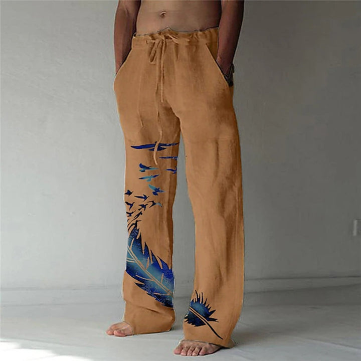Damen Bequeme Sommerhose mit einzigartigem Federdesign Drune