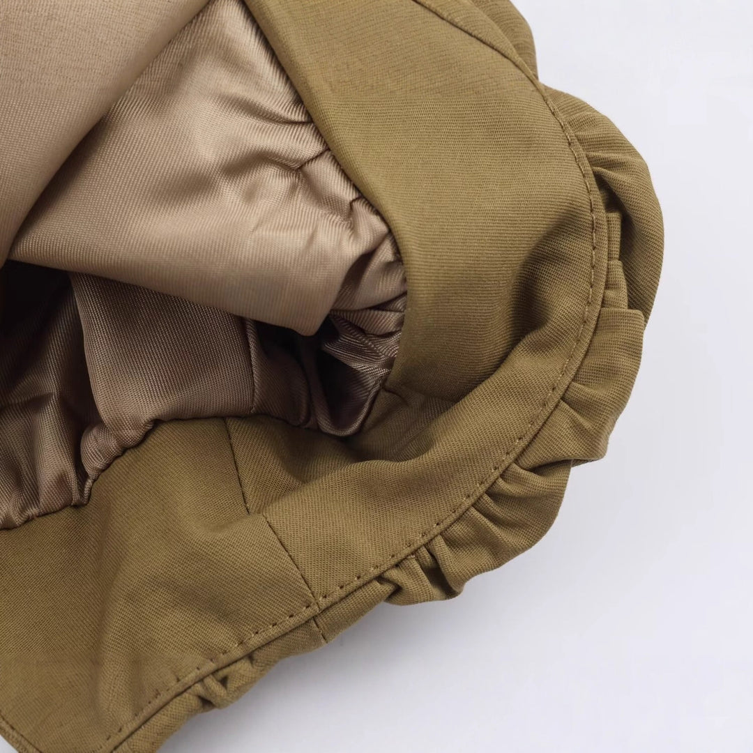 Damen Weitgeschnittene Übergangsjacke mit Tunnelzugkragen und ballonförmigem Saum Drune