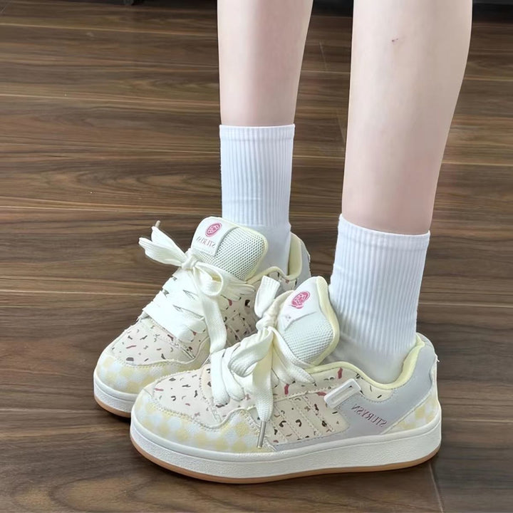 Damen modische Sneakers mit robustem Obermaterial und einzigartigem Design Drune