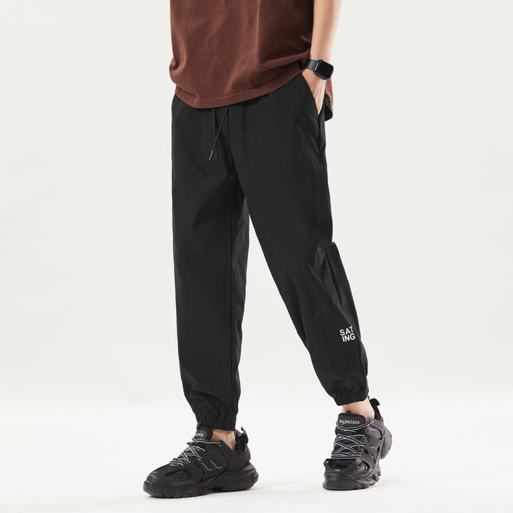 Herren Sportliche Jogginghose mit elastischem Bund und Reißverschlusstaschen Drune