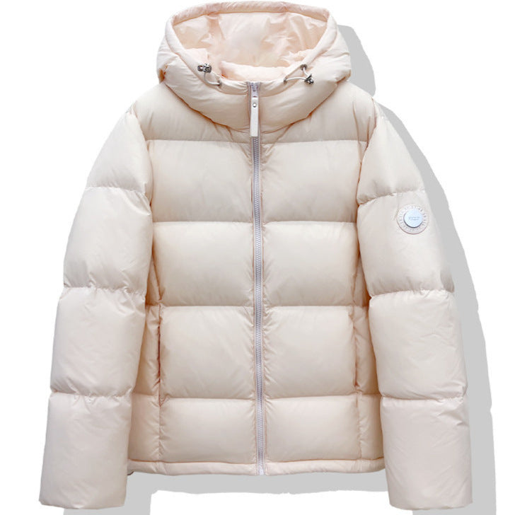 Damen Kurz-Pufferjacke mit XXL-Kapuze und quadratischer Steppung Drune