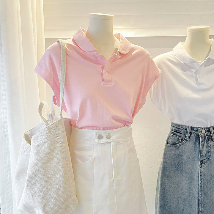 Damen Poloshirt mit modernem, lässigem Schnitt Kurzarm Drune