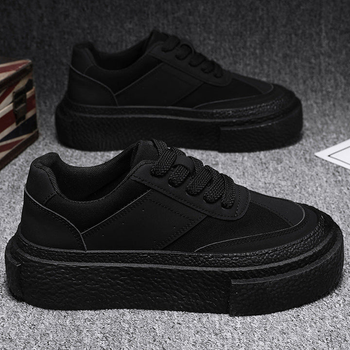 Damen modische Sneakers mit hoher Plateausohle und eleganter Oberflächenstruktur Drune