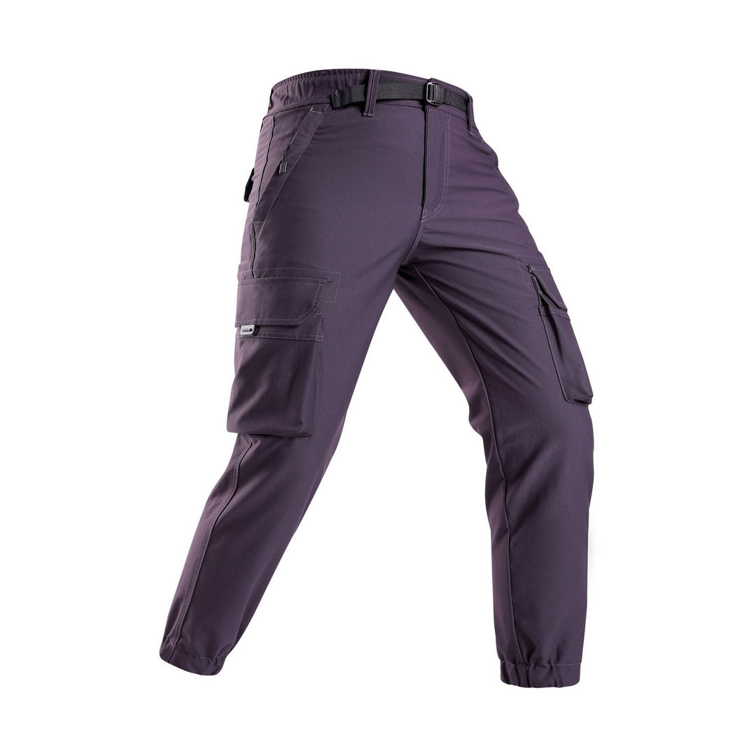 Herren Leichte Outdoor‑Cargohose im Joggerstil mit integriertem Webgurt und elastischen Knöcheln Drune