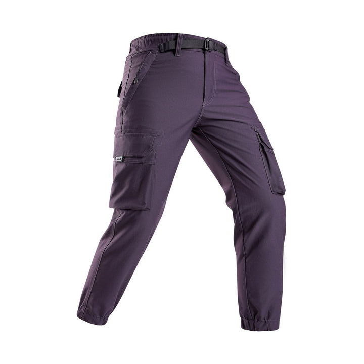 Herren Leichte Outdoor‑Cargohose im Joggerstil mit integriertem Webgurt und elastischen Knöcheln Drune