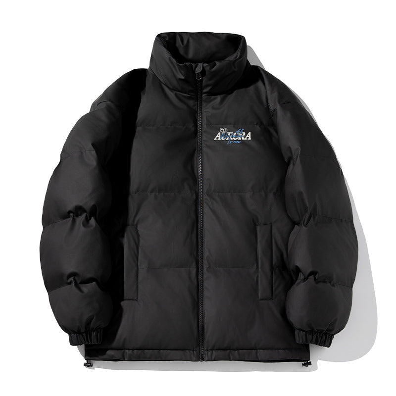 Unisex Isolierte Pufferjacke im minimalistischen Boxy‑Schnitt mit hohem Stehkragen, verdecktem Reißverschluss und Kordelzugsaum Drune