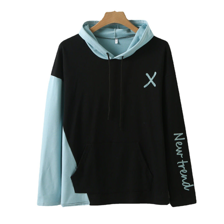Damen Kapuzenpullover mit modernem Farbblockdesign und praktischer Kängurutasche Drune