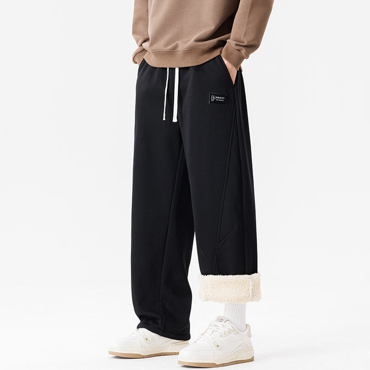 Herren Bequeme und lässige Freizeithose mit Fleece-Innenfutter