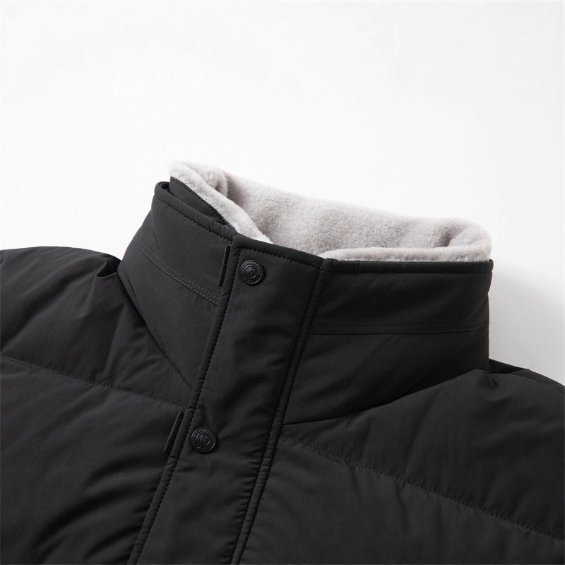 Herren Kurzsteppjacke mit Teddykragen und winddichter Thermoisolierung Drune