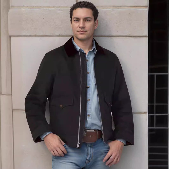 Herren lässige Utility-Jacke mit praktischen Taschen und robustem Design Drune