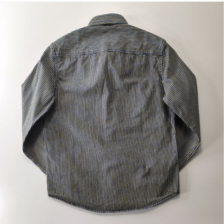 Herren Gestreifte Baumwoll-Hemdjacke Drune