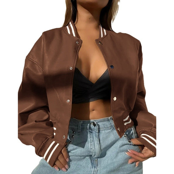 Damen Sportliche cropped Bomberjacke im Vintage-Stil Drune
