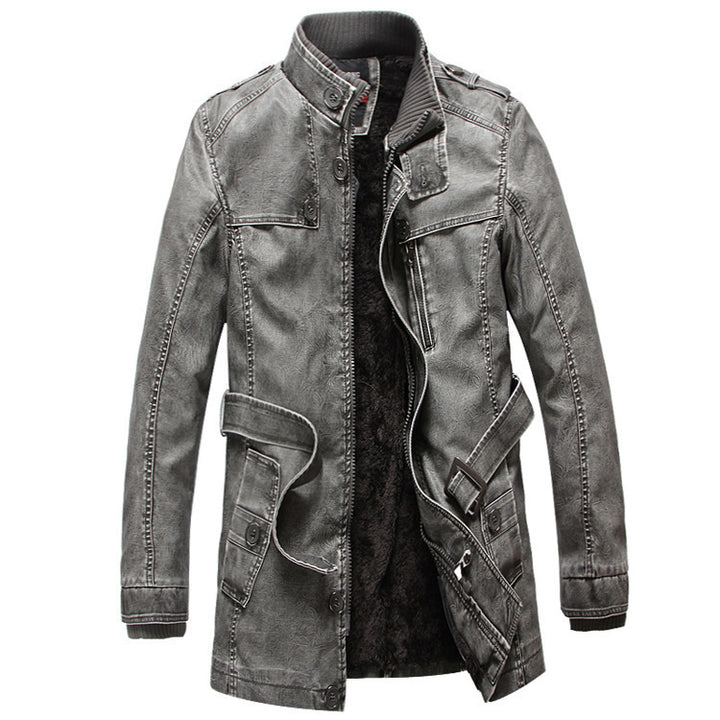 Herren Modische Denimjacke mit Fleecefutter Drune