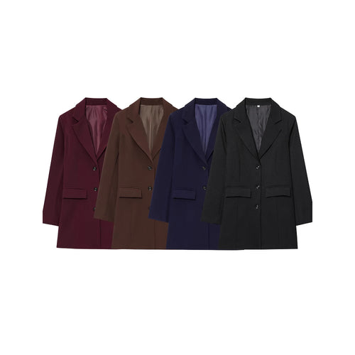 Damen eleganter Blazer mit tailliertem Schnitt Drune